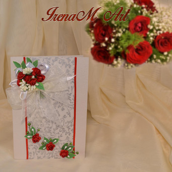 Ръчно изработени изделия от хартия Поздравителни картички  Ръчно изработена поздравителна картичка Сватба
